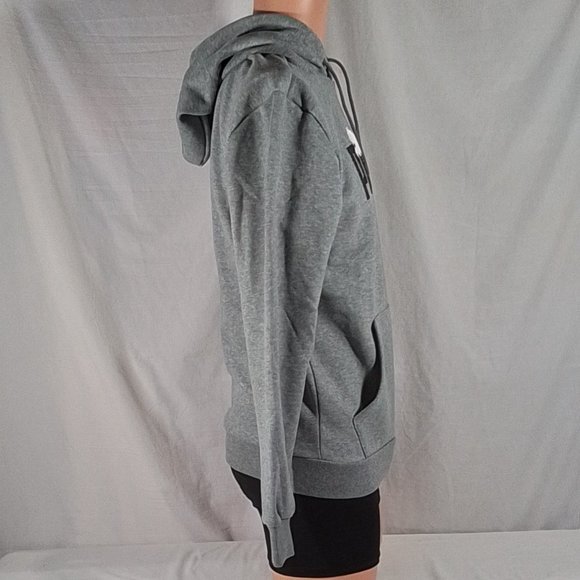Men's Puma Layered Graphic Hoodie Medium Gray Heather Charcoal Sz: Small - NWT - Picture 2 of 4
